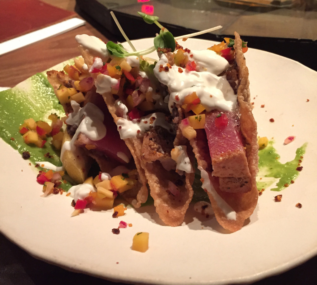 Anasazi's ahi tuna tacos.