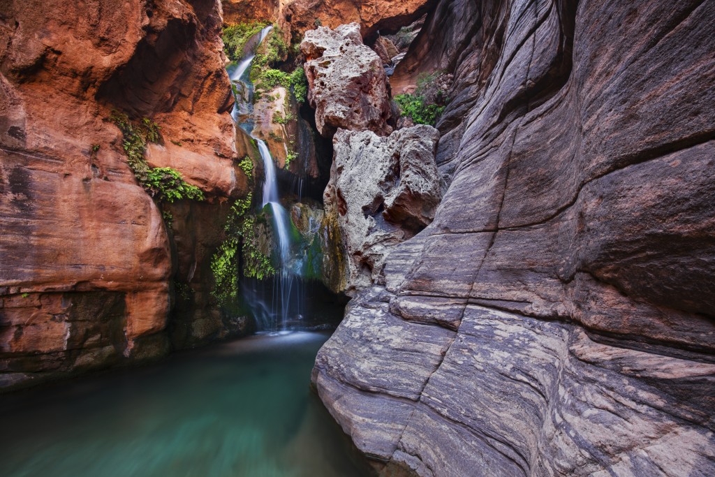 Waterfalls in Elves Chasm, Grand Canyon National Park