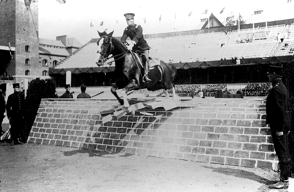 At the 1912 Olympics in Stockholm, Capt. Guy Vernor Henry Jr. led the first U.S. equestrian team to a bronze medal victory in eventing. Capt. Henry rode his Army mount Chiswell in all three events, placing 11th in dressage and fourth in jumping. Photography: IOC Olympic Museum/Allsport
