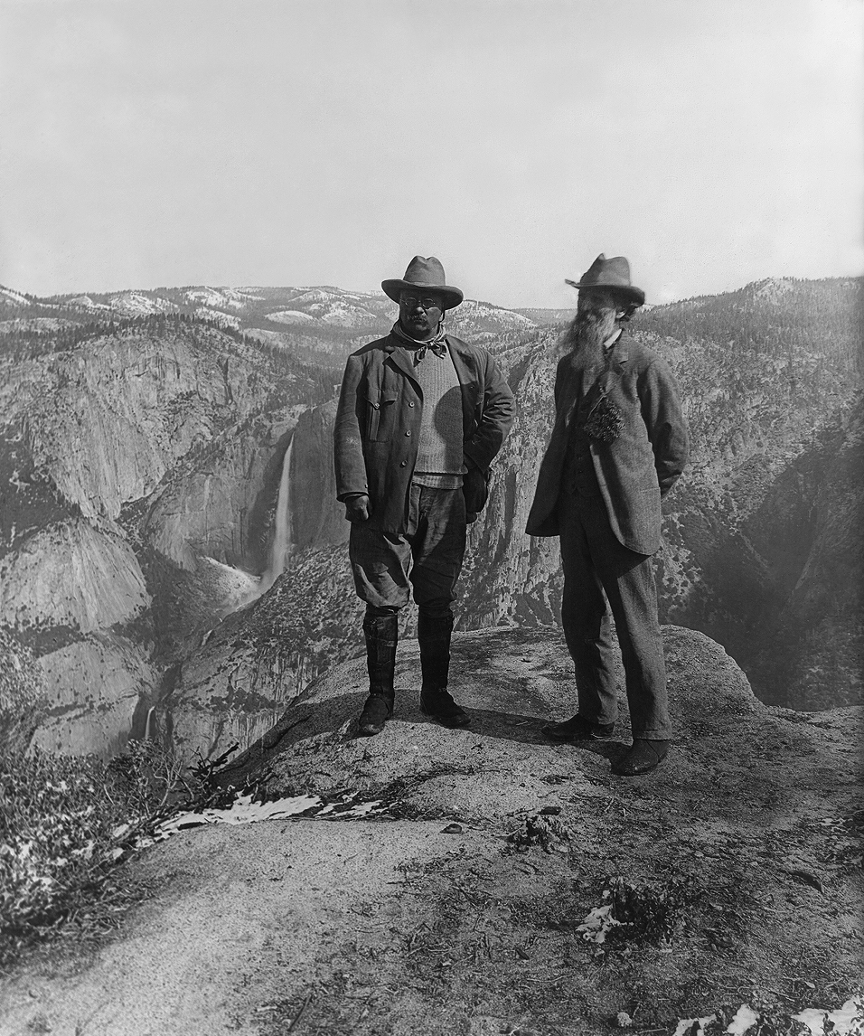 Theodore Roosevelt and John Muir in Yosemite National Park. Photography: Library of Congress