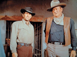 Dean Martin and John Wayne in "Rio Bravo"
