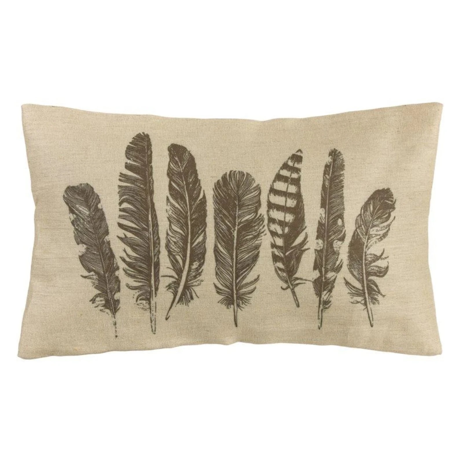 burlap lumbar pillow