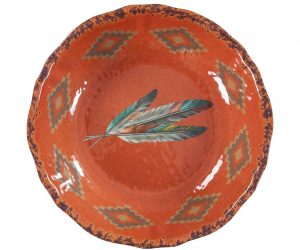 Tossed Feathers Melamine Serving Bowl