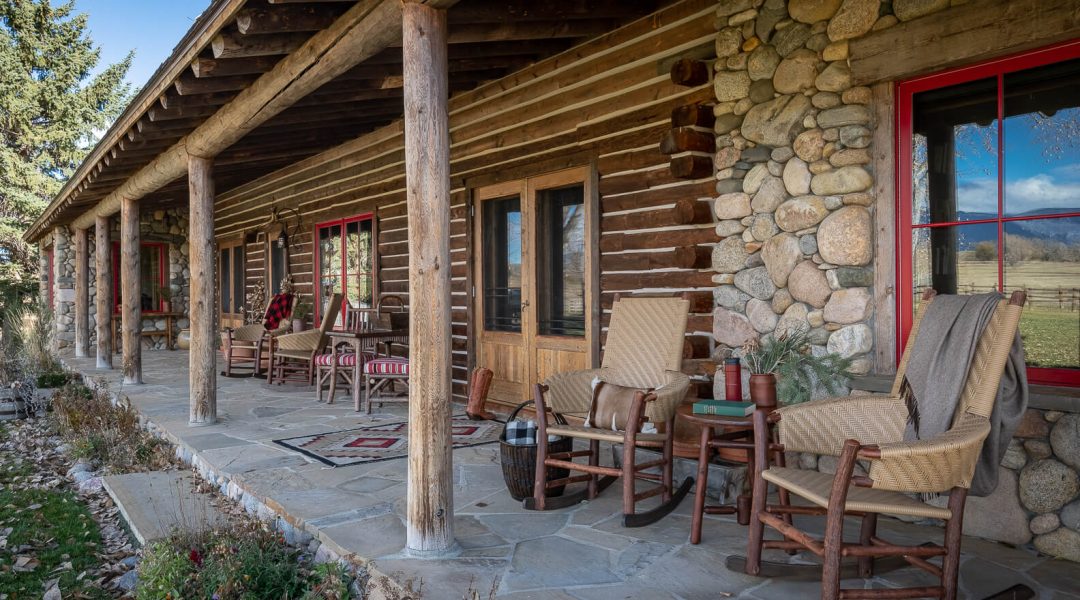 Handcrafted Home on the Range Big Horn Ranch Front Porch Cowboys and