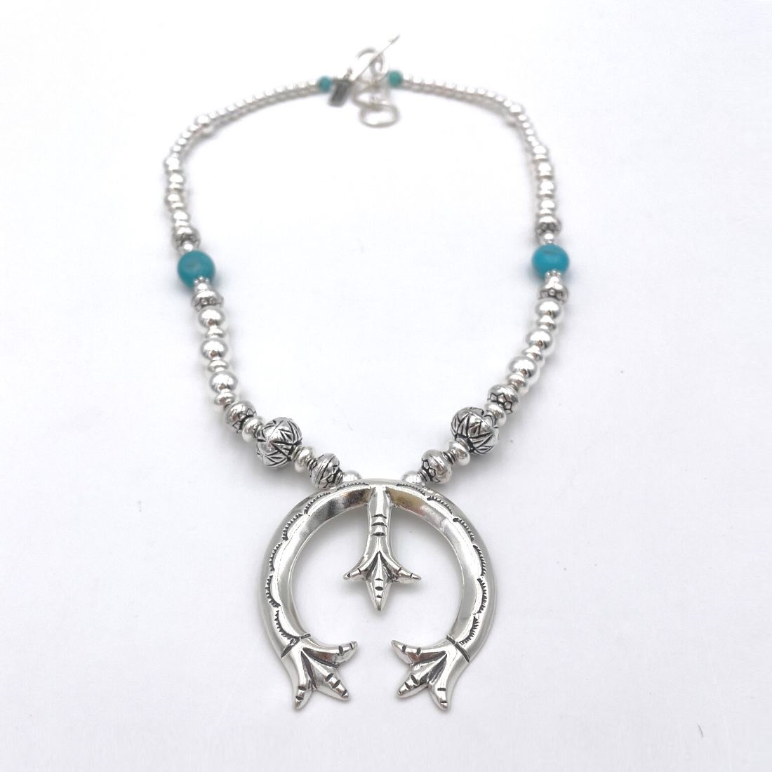 Turquoise and Naja Necklace by Paige Wallace