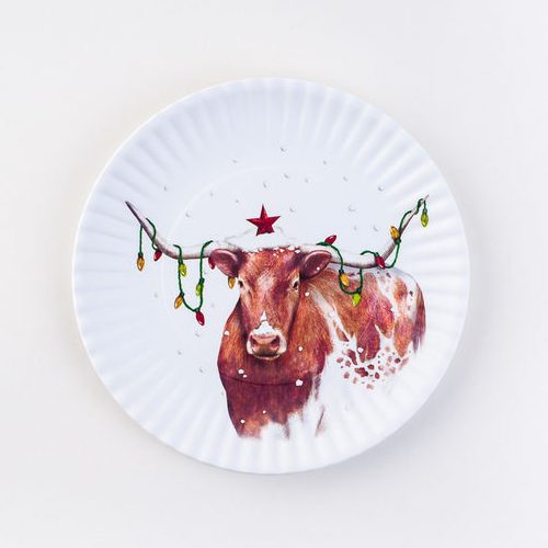 Christmas Longhorn Appetizer Plate