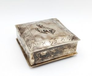 J Alexander Stamped Silver Box With Chief Icon