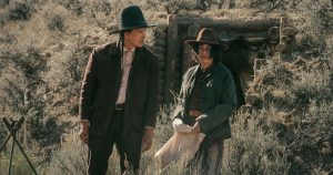 Michael Greyeyes and Aminah Nieves in "1923"
