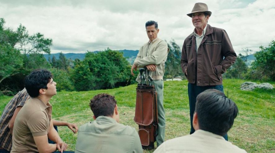 Jay Hernandez, Dennis Quaid in "The Long Game"