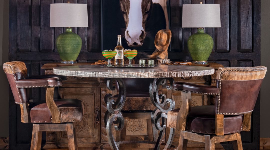 Adobe Interiors — chisum wrangler western barstool media Cowboys and