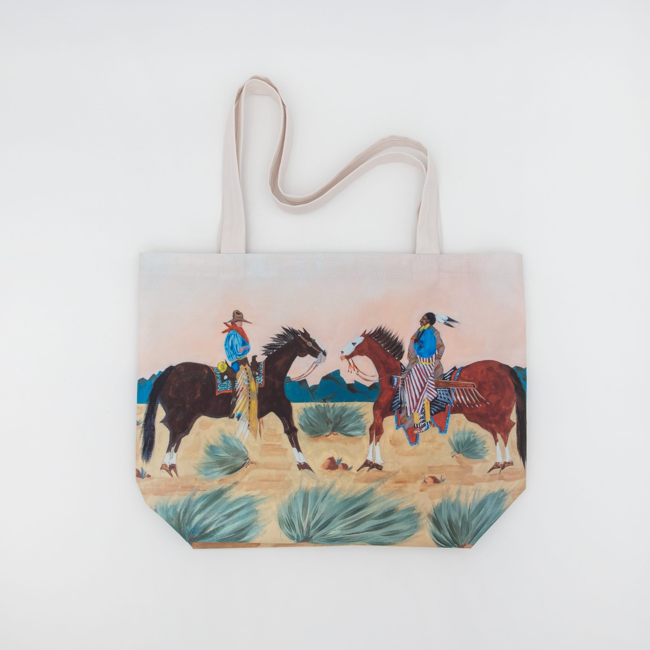 Western Voices Canvas Tote, with art by Chloé Marie Burk