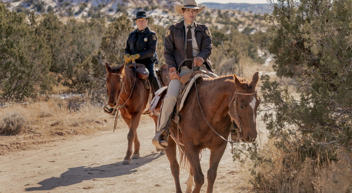 Jessica Matten and A Martinez in "Dark Winds"