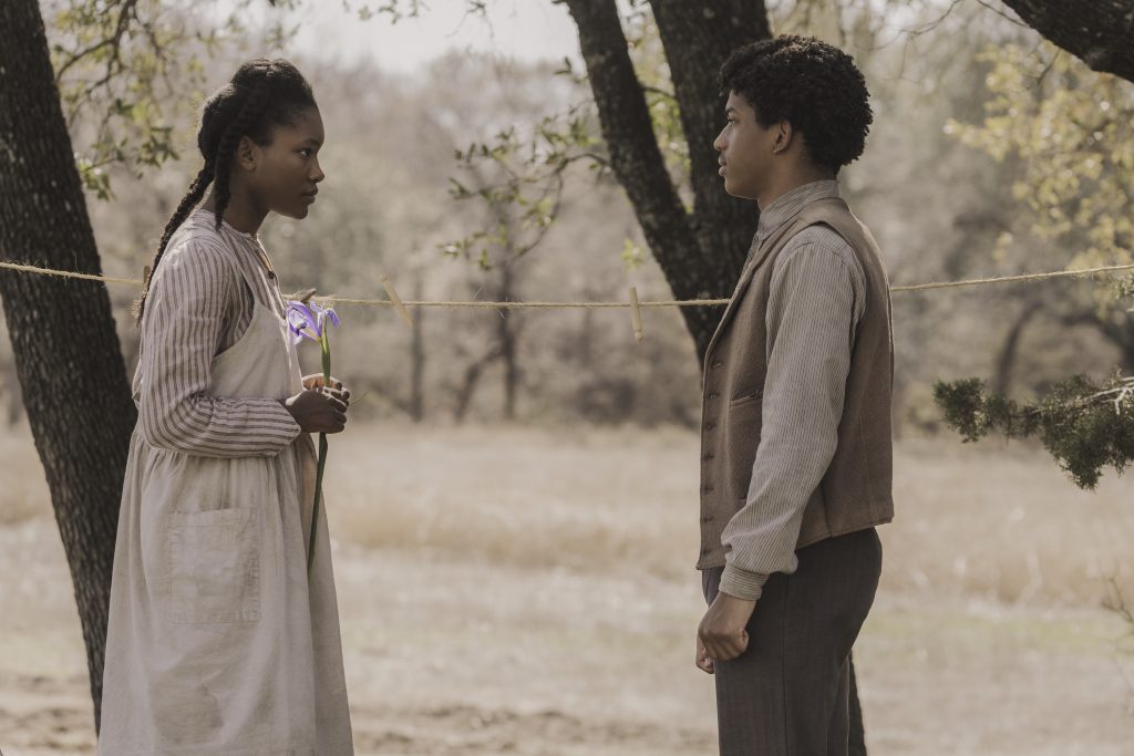 Demi Singleton and Lonnie Chavis in "Outlaws: Bass Reeves"