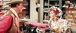 John Wayne and Maureen O'Hara in "McLintock"