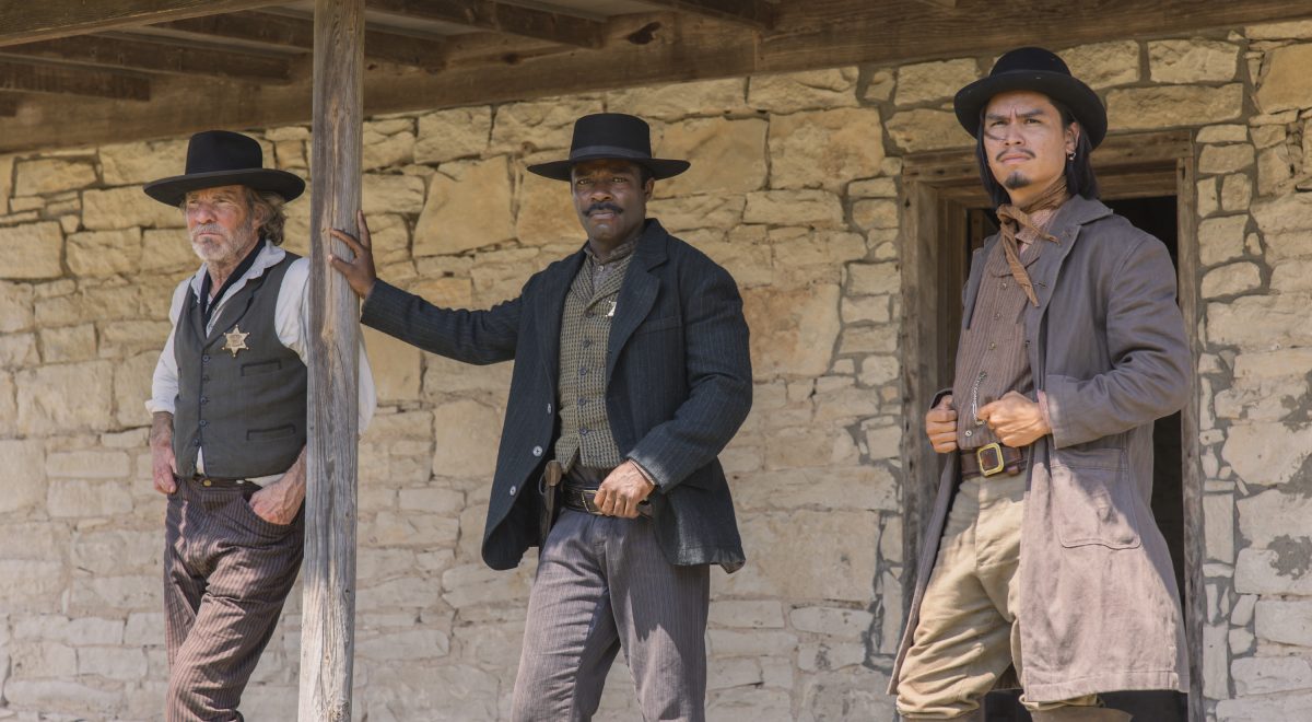 Dennis Quaid, David Oyelowo and Forrest Goodluck in "Bass Reeves"