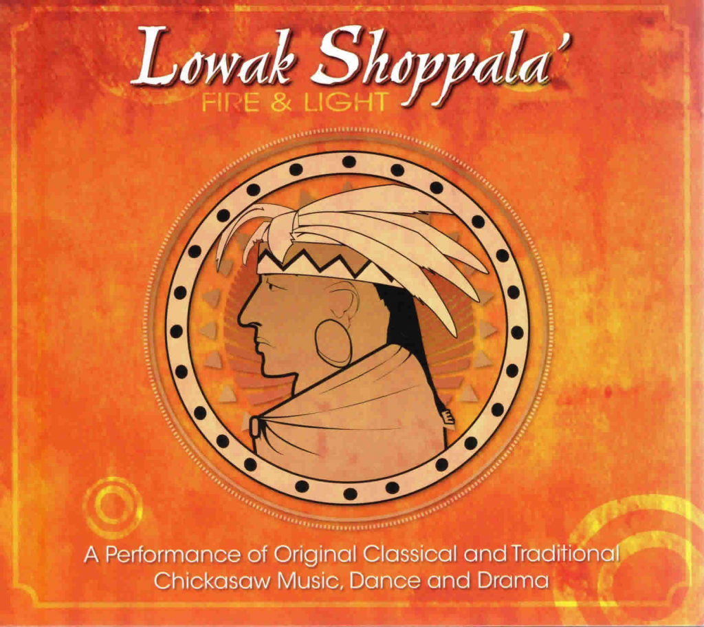 Cover of Jerod Impichchaachaaha’ Tate's latest album, "Lowak Shoppala' — Fire & Light."