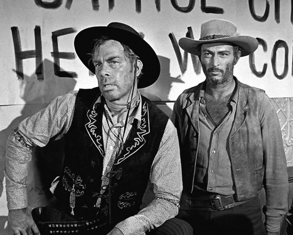 Lee Marvin and Lee Van Cleef in "The Man Who Shot Liberty Valance"