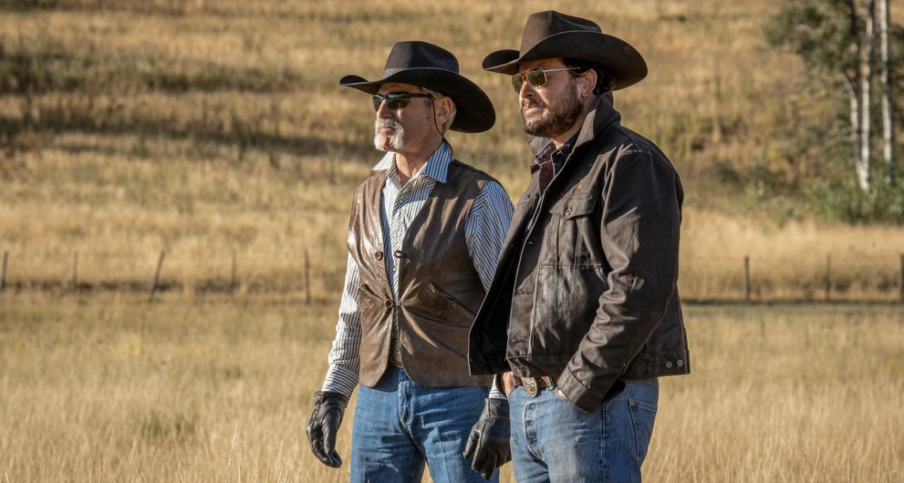 Forrie J. Smith and Cole Hauser in "Yellowstone"