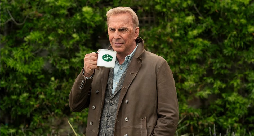 Kevin Costner and coffee