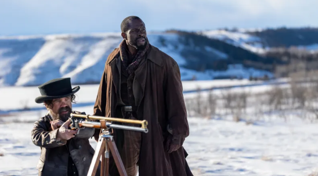 Peter Dinklage and Gbenga Akinnagbe in "The Thicket."