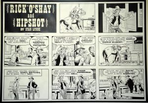 A comic strip titled "Rick O'Shay and Hipshot" by Stan Lynde.