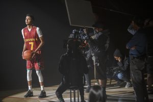 Kauchani Bratt as Jimmy on the set of "Rez Ball."