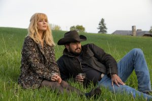 Cole Hauser and Kelly Reilly in Yellowstone