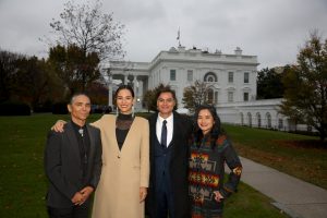 Zahn McClarnon, Jessica Matten, Kiowa Gordon, and Deanna Taushi Allison of "Dark Winds"