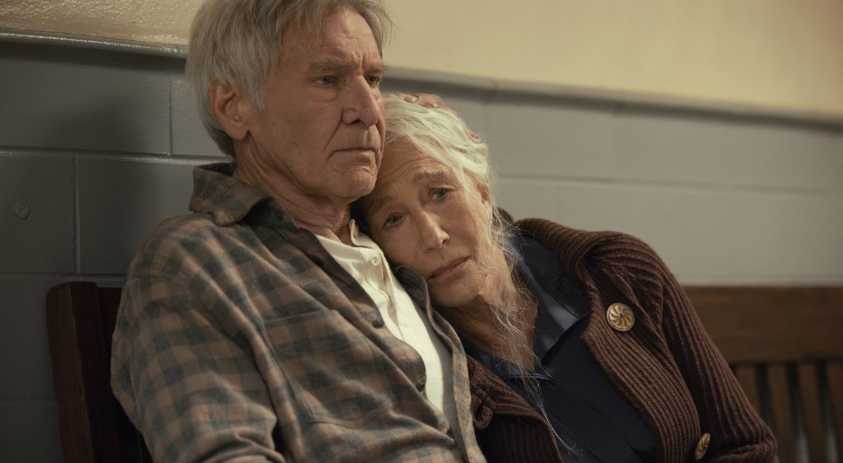 Harrison Ford as Jacob Dutton and Helen Mirren as Cara Dutton in season 2, episode 7 of "1923."
