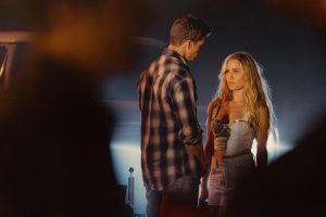 Michelle Randolph and Mitchell Slaggert in "Landman"