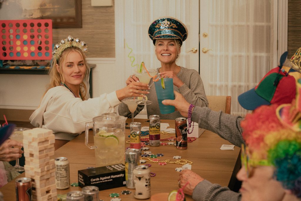 Michelle Randolph as Ainsley Norris and Ali Larter as Angela Norris in "Landman"