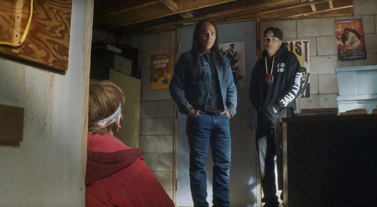 Zahn McClarnon and Derek Hinkey in "Americana"