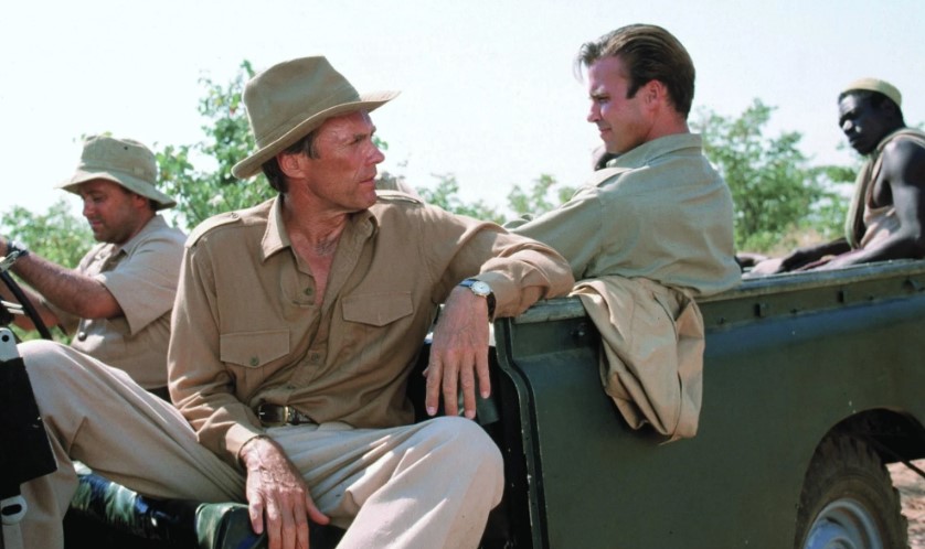 Clint Eastwood and Jeff Fahey in "White Hunter, Black Heart"