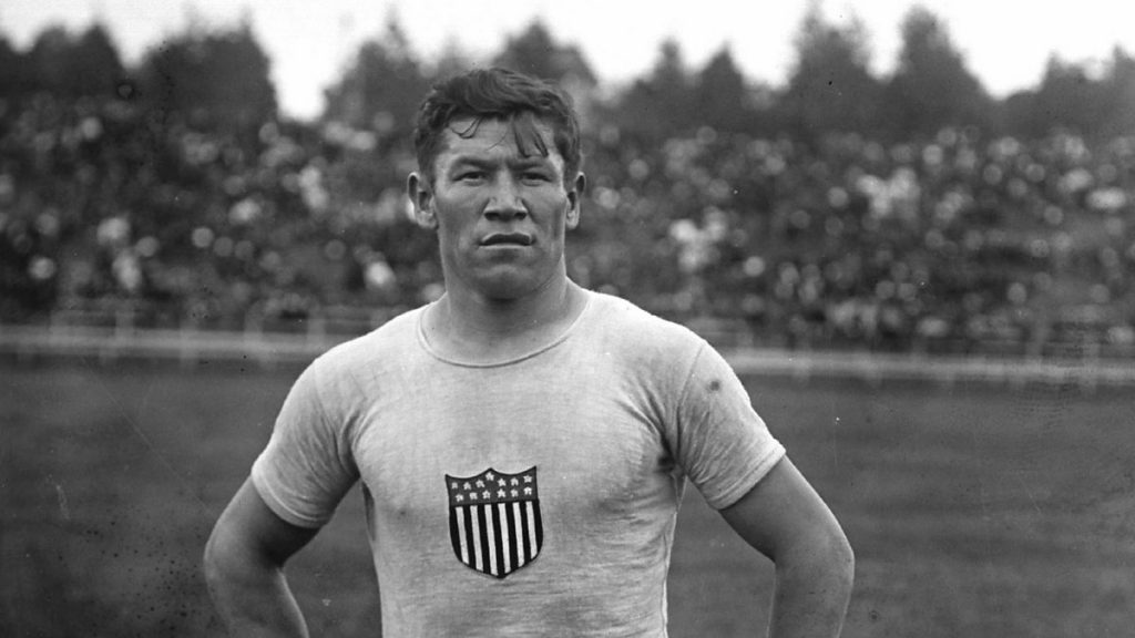 Jim Thorpe at the at the 1912 Olympic Games in Stockholm.
