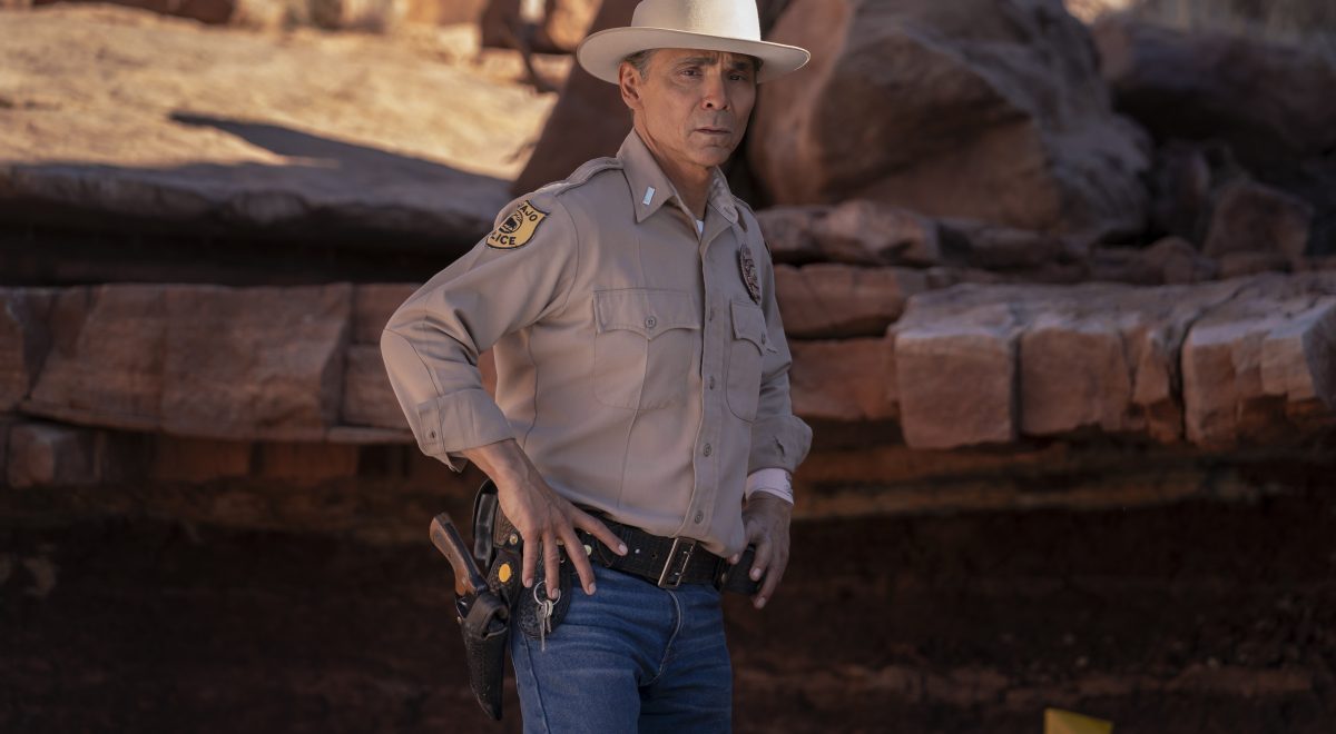 Zahn McClarnon as Joe Leaphorn in "Dark Winds"