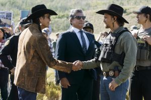 Mo Brings Plenty, Gil Birmingham and Luke Gtimes in "Marshals."
