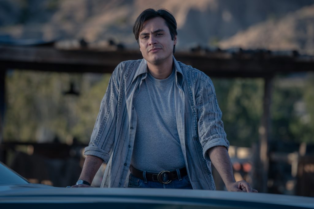 Kiowa Gordon as Jim Chee in "Dark Winds"