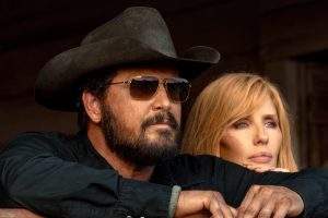 Cole Hauser and Kelly Reilly in "Dutton Ranch"